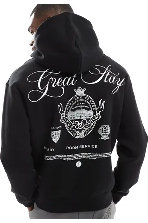 Bershka Hotel Llaves back printed hoodie in