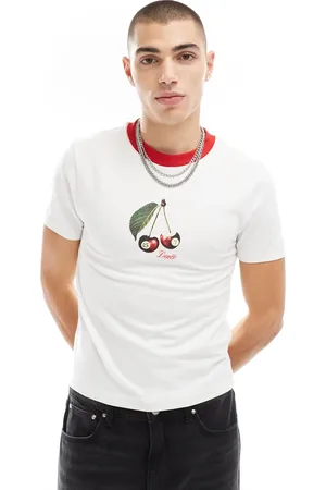 ASOS Muscle fit ringer t-shirt with sports chest print in