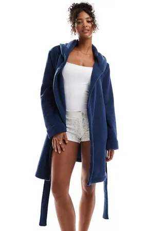 ASOS Microfleece mini robe in with contrast binding