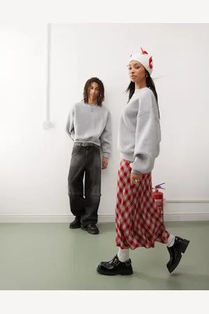 Reclaimed Unisex heavyweight oversized boxy sweatshirt in marl