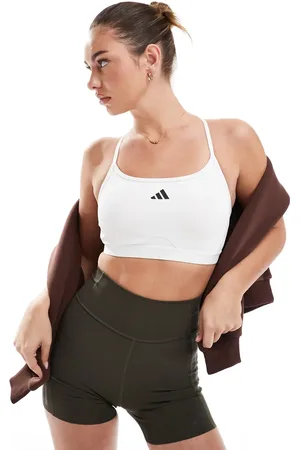 adidas Adidas Training aeroreact 3-stripes bra in