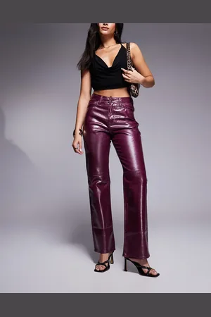 River Island Relaxed straight coated jean in dark