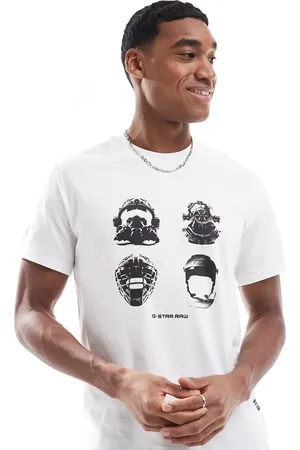 G-Star T-shirt in with masks print