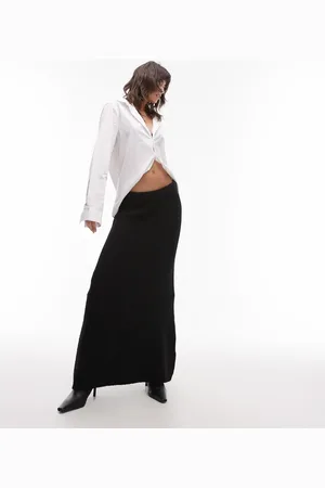 Topshop Wool blend knitted maxi skirt in