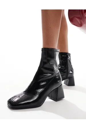 Stradivarius Heeled boot in patent