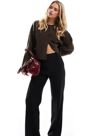 ASOS Petite tailored slim straight trousers in