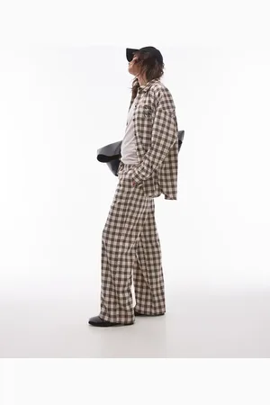 Résumé Resume baggy relaxed fit trousers in check co-ord