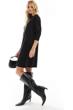 French Connection Cosy roll neck knitted mini dress in
