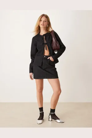ASOS Denim mini skirt in washed