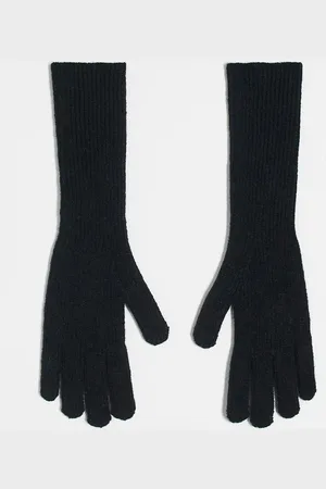 Topshop Gabriella ribbed long gloves in