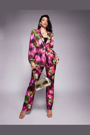 ASOS Co-ord tailored blazer in dark blurred floral print