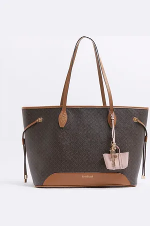 River Island Ri monogram shopper bag in - dark