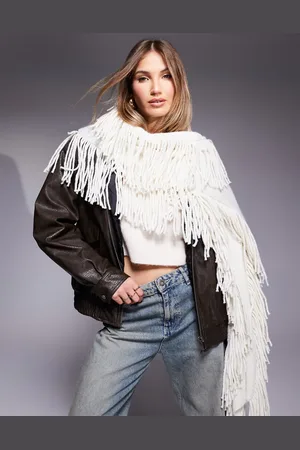 River Island Oversized tassel scarf in cream