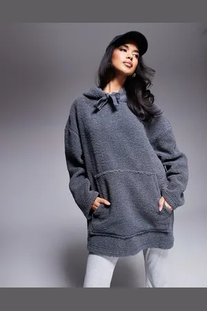 ASOS Weekend Collective oversized borg hoodie in