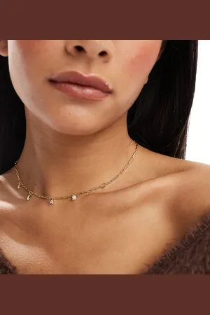 Accessorize Z plated celestial A inital charm necklace in