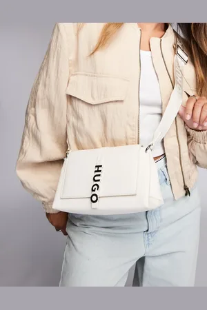 HUGO BOSS Mel crossbody bag in off with metal logo hardware