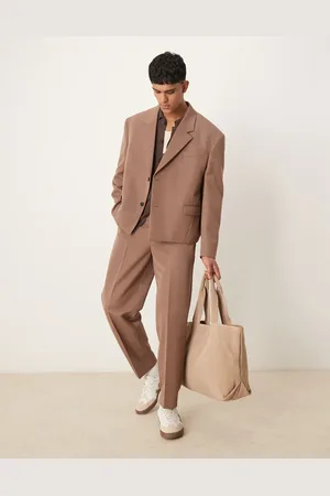 ASOS Oversized tapered suit trousers in