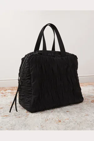Monki Ruched smock holdall bag in