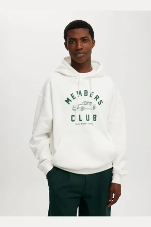Cotton On Box fit graphic hoodie in off