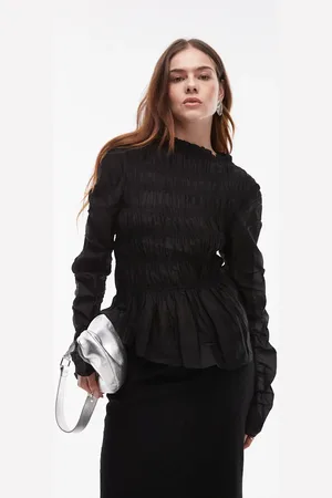 & OTHER STORIES Long sleeve ruched top in