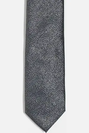 Twisted Tailor Manet tie in black and silver