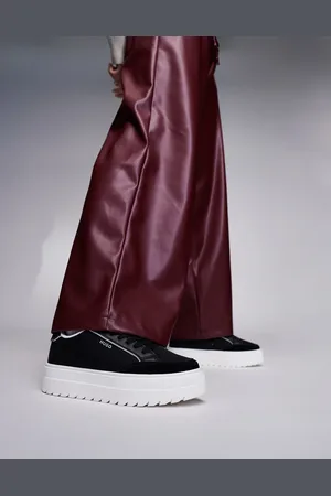 HUGO BOSS Lyssa nylon detail platform trainer in
