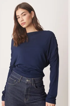 ASOS Slash slouchy long sleeve top in