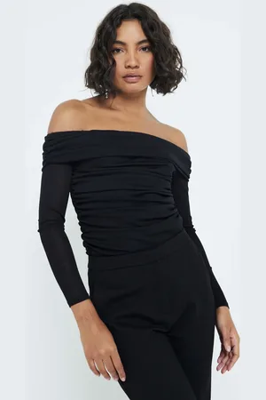 River Island Ruched bardot top in