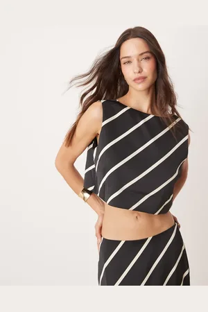 Pretty Lavish Tied top co-ord in stripe print