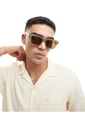 ASOS Square sunglasses in khaki