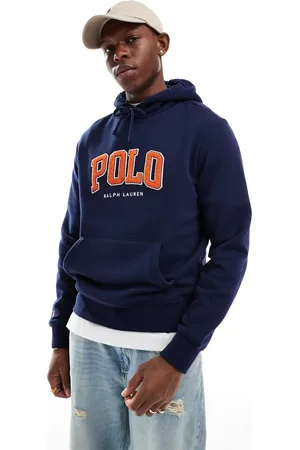 Ralph Lauren Chenile applique logo fleece hoodie in