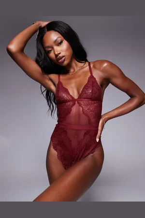 ASOS Sian lace soft body in burgundy