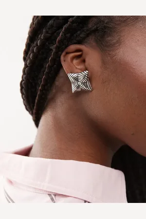 Reclaimed Square stud earrings in