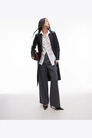 Nialaya Amsterdam faux leather overcoat in