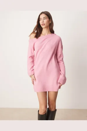 ASOS One shoulder knitted dress in soft