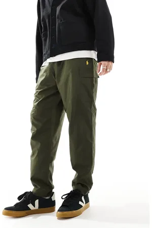 Ralph Lauren Gold icon logo ripstop cargo trousers in dark