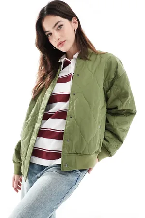 Vans Bennett quilted bomber jacket in loden