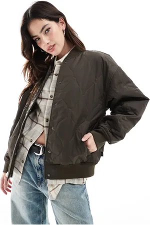Vans Bennett quilted bomber jacket in turkish coffee