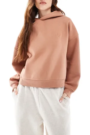 Miss Selfridge Drop shoulder hoodie in ginger