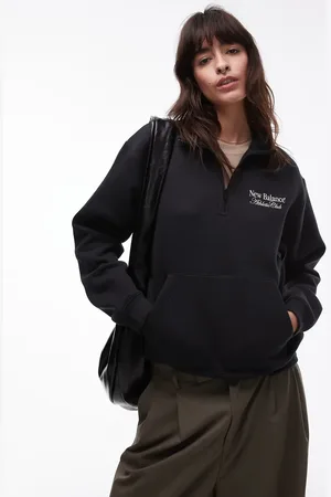 New Balance Graphic half zip hoodie in