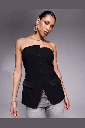 River Island Tux tailored bandeau top in