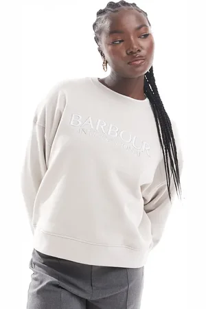 Barbour Franchesca logo sweatshirt in cream