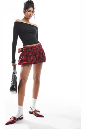 Hollister Low rise bubble skirt in tartan print
