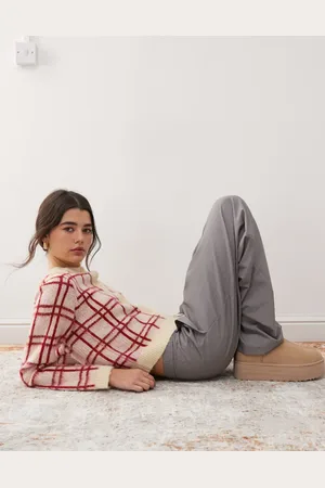 Miss Selfridge Check button through cardigan