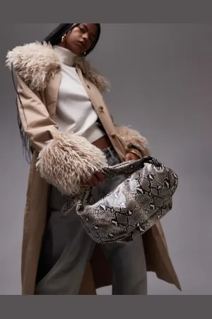 Topshop Sameena bow knot shoulder bag in snake print