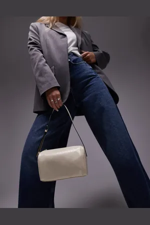 Topshop Sullivan barrel shoulder bag in off