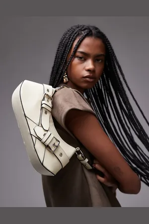 Topshop Saira buckle shoulder bag in lemon