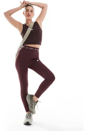 adidas Adidas Training tech fit 7/8 sculpt leggings in burgundy