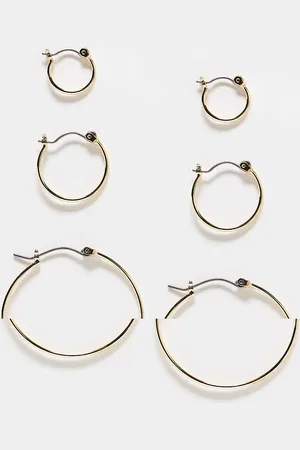Pieces® Multi-size hoop earring 3-pack in gold