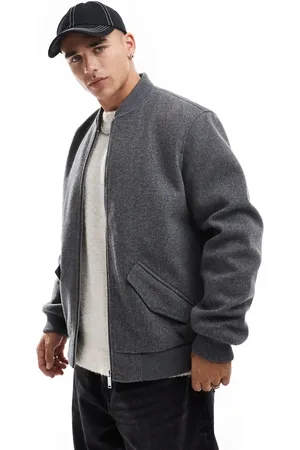 New Look Wool look bomber jacket in
